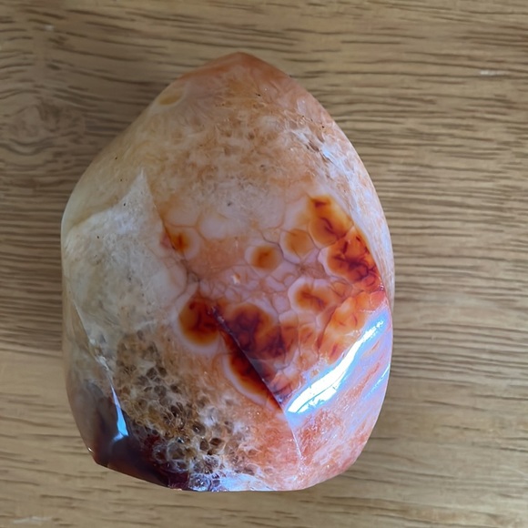 Natural Polished Red Blossom Agate Carnelian Crystal Flame from Madagascar - Picture 5 of 5